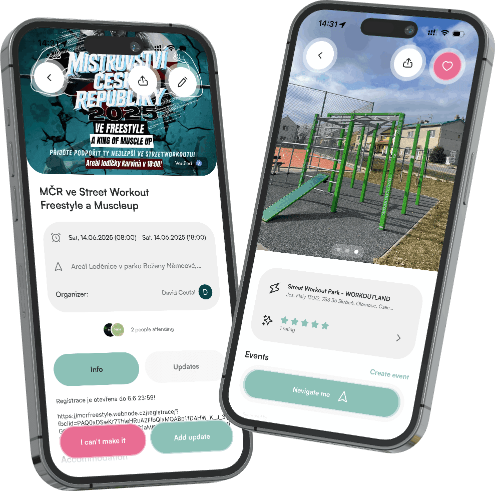 Caliplaces mobile app preview